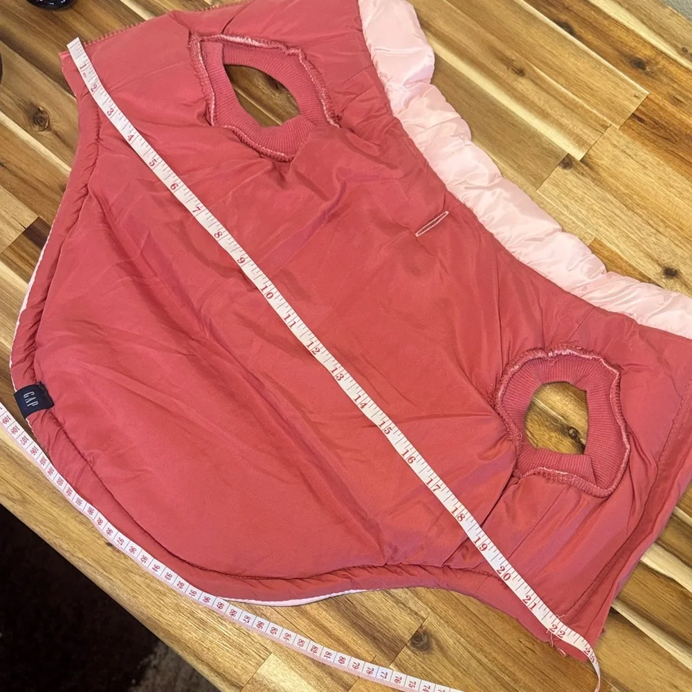 GAP Pink Quilted Dog Coat | Warm Pet Jacket | XS/S